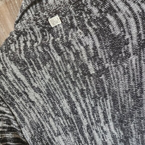 Billabong Open Front Cardigan Tribal Aztec Fringe Black/White Sweater Size S - Picture 12 of 12